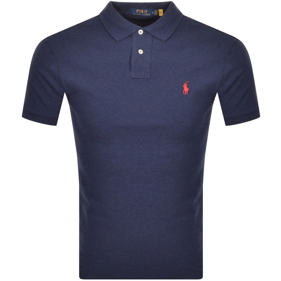 Alternative Image for ProductRalph Lauren Slim Fit Polo T Shirt Navy1